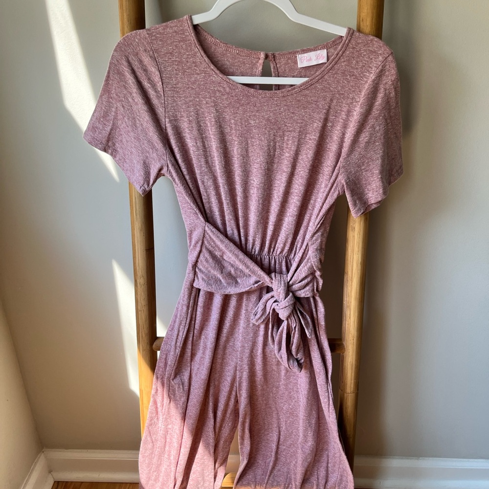 Pink Lily jumpsuit with tie! Size small!